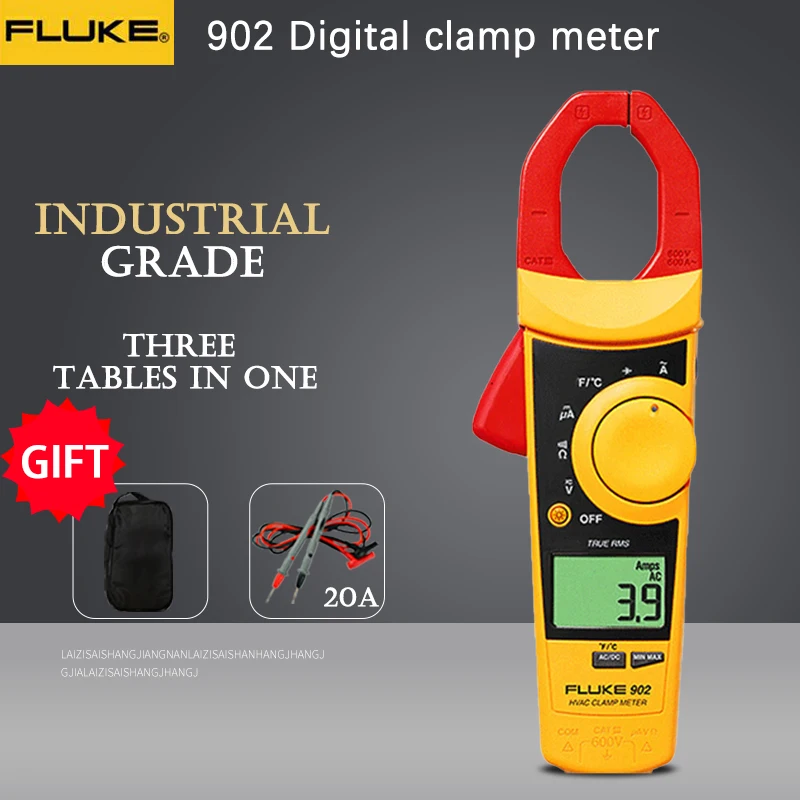 Fluke 902 True RMS HVAC Clamp Meter with a NIST-Traceable Calibration Certificate with Data
Fluke 902 True RMS HVAC Clamp Meter with a NIST-Traceable Calibration Certificate with Data