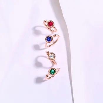 Cinsionze Women's Stylish Colorful Moissanite Open Ring 1 Carat 18K Gold Plated 925 Sterlling Silver Ring for Wedding Engagement
Cinsionze Women's Stylish Colorful Moissanite Open Ring 1 Carat 18K Gold Plated 925 Sterlling Silver Ring for Wedding Engagement