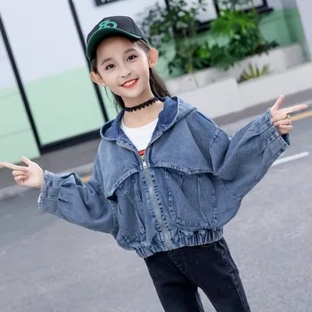 2020 New Fashion Spring Girls Denim Jackets 5-14 year Child baby Hooded Jacket High quality trend cowboy clothes
2020 New Fashion Spring Girls Denim Jackets 5-14 year Child baby Hooded Jacket High quality trend cowboy clothes