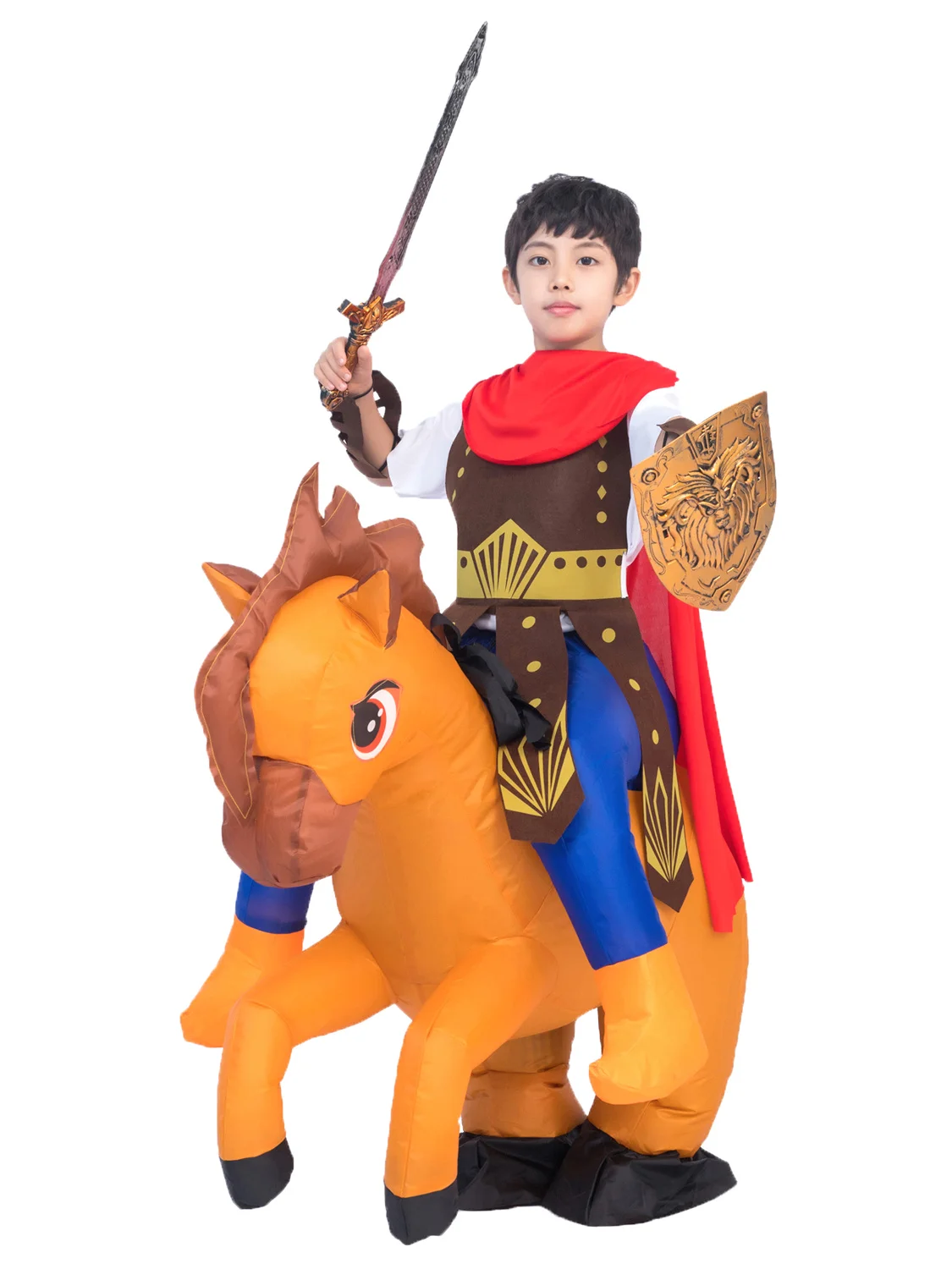 Kids Child Inflatable Roman Warrior Gladiator Soldier Riding Horse Costume for Boys Halloween Purim Party Fancy Dress
Kids Child Inflatable Roman Warrior Gladiator Soldier Riding Horse Costume for Boys Halloween Purim Party Fancy Dress