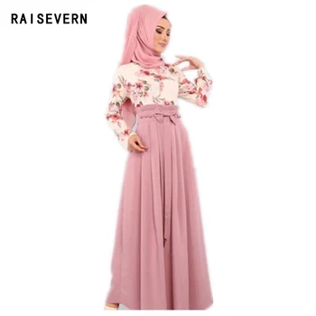 New Muslim Dress Cute Floral Print Bow Fake Two Pieces Long Dress Scarf Collar Solid Pink Green Blue Maxi Party Dresses Dropship
New Muslim Dress Cute Floral Print Bow Fake Two Pieces Long Dress Scarf Collar Solid Pink Green Blue Maxi Party Dresses Dropship
