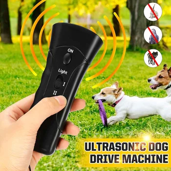 

Ultrasonic Dog Chasers 25HZ Aggressive Attack Dogs Repeller Pets Trainers LED Flashlight Useful Stop Bark Dog Training Tools
