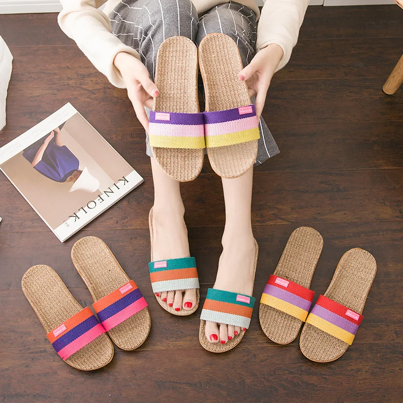 Linen Slippers Men's Indoor Couples Anti-slip Spring And Summer Home Sandals Men Household for Summer Sandals Women's Thick Bott
Linen Slippers Men's Indoor Couples Anti-slip Spring And Summer Home Sandals Men Household for Summer Sandals Women's Thick Bott