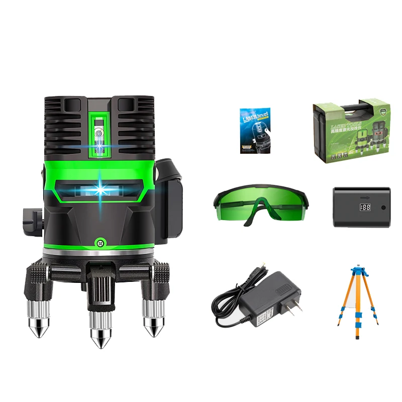 Laser Level 2/3/5 Lines 4D Self-Leveling 360 Horizontal And Vertical Cross Super Powerful Green Laser Beam Line
Laser Level 2/3/5 Lines 4D Self-Leveling 360 Horizontal And Vertical Cross Super Powerful Green Laser Beam Line