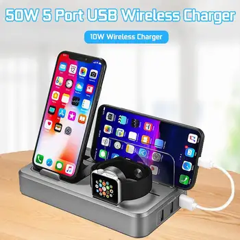 Universal Foldable Wireless Charger 5 Ports Smart Desktop Station Rack QC3.0 Fast Charging Android Mobile Phone Tablet Charger
Universal Foldable Wireless Charger 5 Ports Smart Desktop Station Rack QC3.0 Fast Charging Android Mobile Phone Tablet Charger