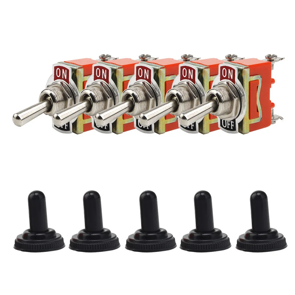 5 PCS / set Toggle Switch On / Off With Cap NEW Heavy Duty 30A 125V 15A 250V Toggle SPST 10,000 Cycles -25 Degrees To 80 Degrees
5 PCS / set Toggle Switch On / Off With Cap NEW Heavy Duty 30A 125V 15A 250V Toggle SPST 10,000 Cycles -25 Degrees To 80 Degrees