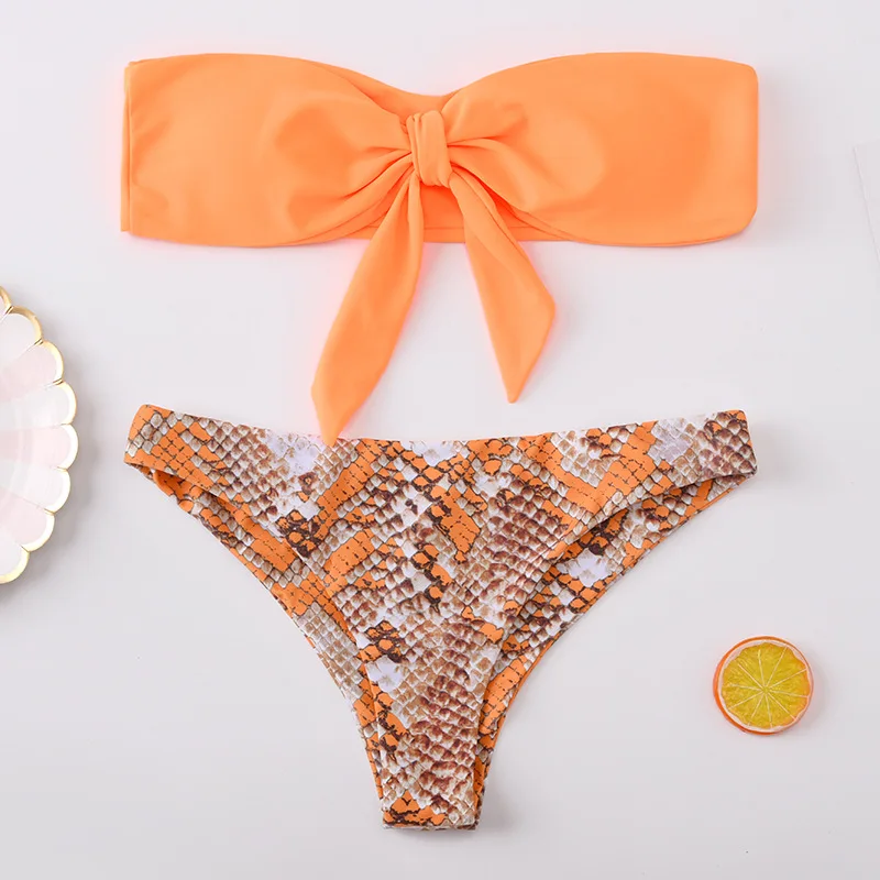 Bikini-Set Sexy Bikini Snake Print Split Ladies Swimwear Cross-border Swimsuit 2020 New Europe And America
Bikini-Set Sexy Bikini Snake Print Split Ladies Swimwear Cross-border Swimsuit 2020 New Europe And America