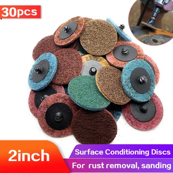 30Pcs 2 inch Roloc Quick Change Discs Surface Conditioning Discs Sanding Disc for Surface prep, Paint Stripping, Grinding
30Pcs 2 inch Roloc Quick Change Discs Surface Conditioning Discs Sanding Disc for Surface prep, Paint Stripping, Grinding