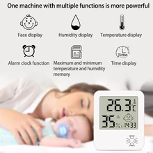 Digital Thermohygrometer Temperature Humidity Clock LCD Electronic Thermometer Hydrometer Meter With Stand Humidity Gauge
Digital Thermohygrometer Temperature Humidity Clock LCD Electronic Thermometer Hydrometer Meter With Stand Humidity Gauge