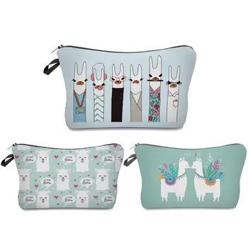 Women Lady Travel Makeup Bag 3D Printed Alpaca Pattern Cosmetic Pouch Coin Purse Casual Storage Organizer 
Women Lady Travel Makeup Bag 3D Printed Alpaca Pattern Cosmetic Pouch Coin Purse Casual Storage Organizer