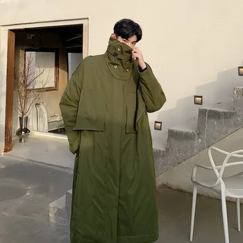 Men Winter Long Parka Collar Detachable Loose Thick Coat Cotton Padded Jacket Male Japan Streetwear Hip Hop Overcoat Outerwear
Men Winter Long Parka Collar Detachable Loose Thick Coat Cotton Padded Jacket Male Japan Streetwear Hip Hop Overcoat Outerwear