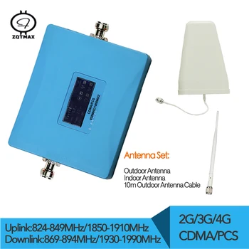 ZQTMAX 4g signal booster CDMA 850mhz PCS 1900mhz smartphone signal amplifier Dual Band network data repeater with antenna set
ZQTMAX 4g signal booster CDMA 850mhz PCS 1900mhz smartphone signal amplifier Dual Band network data repeater with antenna set