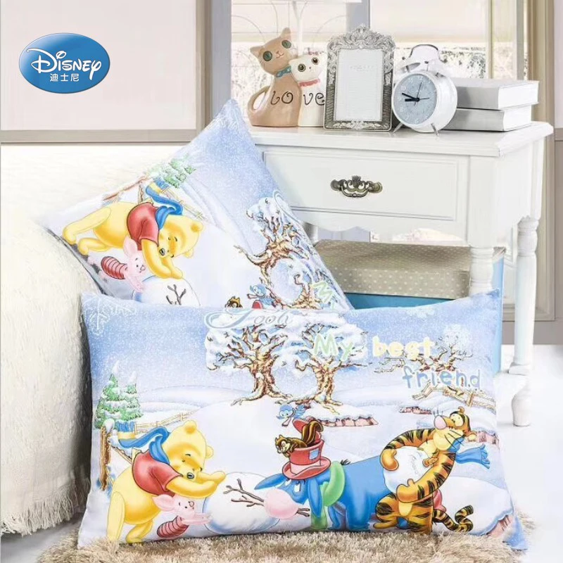 Disney New 100% Cotton Pillowcases 2Pcs Mc Queen Car 95 Frozen Mermaid Couple Pillow Cover Decorative PillowsCase 48x74cm