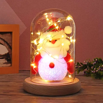 New Christmas Snowman Elk Doll Glass Dome LED Light Bell Jar Display Fairy LED String Light Christmas Party Holiday Home Decor
New Christmas Snowman Elk Doll Glass Dome LED Light Bell Jar Display Fairy LED String Light Christmas Party Holiday Home Decor