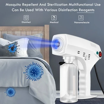 1300W 280ML Disinfection Blue Light Nano Steam Gun Hair Spray Machine Ultra Fine Aerosol Water Mist Sprayer Household Cleaners
1300W 280ML Disinfection Blue Light Nano Steam Gun Hair Spray Machine Ultra Fine Aerosol Water Mist Sprayer Household Cleaners
