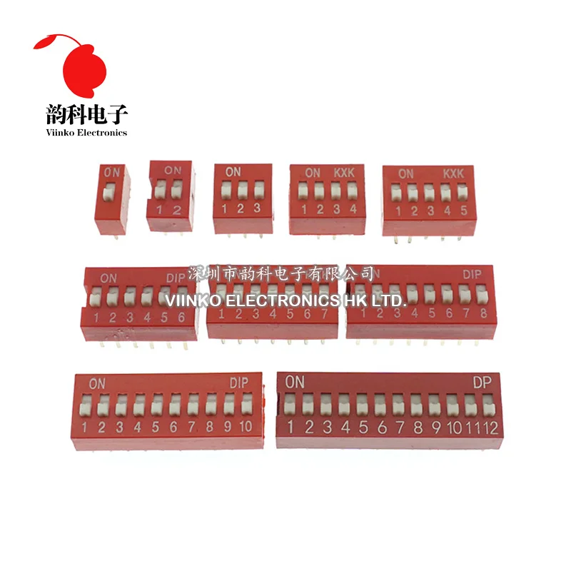 10pcs Slide Type Switch Module 1 2 3 4 5 6 7 8 10 12 PIN Bit 2.54mm Position Way DIP Red Pitch Toggle Switch Red Dial Switch
10pcs Slide Type Switch Module 1 2 3 4 5 6 7 8 10 12 PIN Bit 2.54mm Position Way DIP Red Pitch Toggle Switch Red Dial Switch