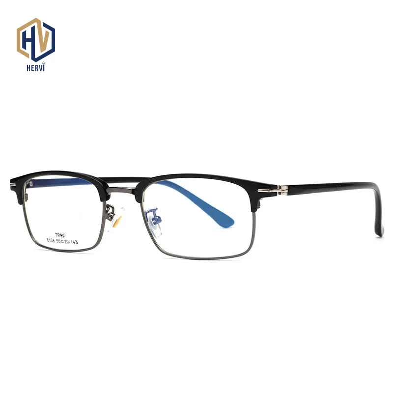 Деловые оправы для очков мужчин и женщин Рецептурные очки модные металлические