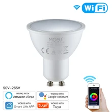 Tuya GU10 Spotlight WiFi Smart Light LED Bulbs RGBCW 5W Dimmable Lamps Smart Life Remote Contro Work with Alexa Google Home
Tuya GU10 Spotlight WiFi Smart Light LED Bulbs RGBCW 5W Dimmable Lamps Smart Life Remote Contro Work with Alexa Google Home