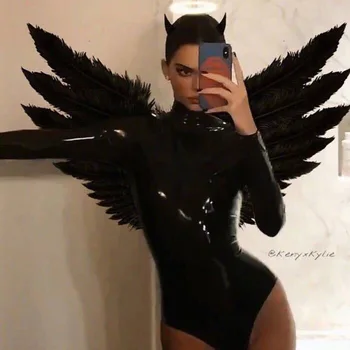 BKLD Long Sleeve High Neck Bodycon Skinny Fit Sexy One-piece Bodysuit 2019 Autumn Winter Women Fashion Black PU Leather Jumpsuit
BKLD Long Sleeve High Neck Bodycon Skinny Fit Sexy One-piece Bodysuit 2019 Autumn Winter Women Fashion Black PU Leather Jumpsuit