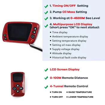 Display LCD Thermostat Switch With Remote Controller 12/24V For Diesel Air Heater Plastic Replacement Portable
Display LCD Thermostat Switch With Remote Controller 12/24V For Diesel Air Heater Plastic Replacement Portable