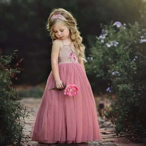 Flower Girls Strap Sleeveless Dress Kids Baby Floral Lace Long Dress Party Dresses Children Kids Fashion Dress
Flower Girls Strap Sleeveless Dress Kids Baby Floral Lace Long Dress Party Dresses Children Kids Fashion Dress
