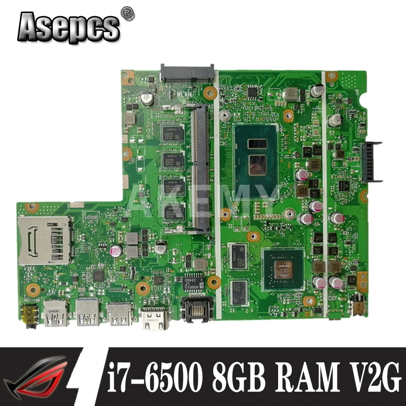 Akemy X541UVK материнская плата i7-6500U процессор 8 Гб RAM V2G для For Asus X541UJ X541UV F541U R541U ноутбука