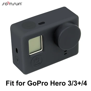 SOONSUN Silicone Rubber Protective Case Skin Cover with Camera Lens Cap for GoPro Hero 4 3+ 3 Go Pro 4 Silicone Case Accessories
SOONSUN Silicone Rubber Protective Case Skin Cover with Camera Lens Cap for GoPro Hero 4 3+ 3 Go Pro 4 Silicone Case Accessories