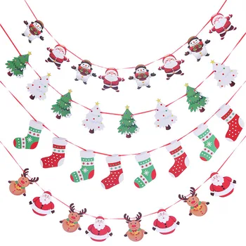 3m Length Santa Claus Xmas Tree Wall Hanging Paper Garland Christmas Tree Decoration Elk Socks Star Kids Merry Christmas Banner 
3m Length Santa Claus Xmas Tree Wall Hanging Paper Garland Christmas Tree Decoration Elk Socks Star Kids Merry Christmas Banner