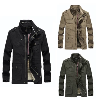 Men's autumn cotton jacket casual business Plus size mid-length 3 color jacket fashion slim outdoor Stand collar zipper clothing
Men's autumn cotton jacket casual business Plus size mid-length 3 color jacket fashion slim outdoor Stand collar zipper clothing