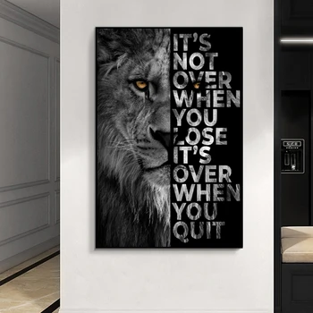 Wild Lion Letter Motivational Quote Canvas Painting Animals Posters and Prints Wall Art Pictures for Living Room Home Decoration
Wild Lion Letter Motivational Quote Canvas Painting Animals Posters and Prints Wall Art Pictures for Living Room Home Decoration