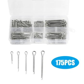 175Pcs Assorted Sizes Sliver Split Pins Cotter Fixings Zinc Plated Steel Hard Case Link Split Cotter Pin with box
175Pcs Assorted Sizes Sliver Split Pins Cotter Fixings Zinc Plated Steel Hard Case Link Split Cotter Pin with box
