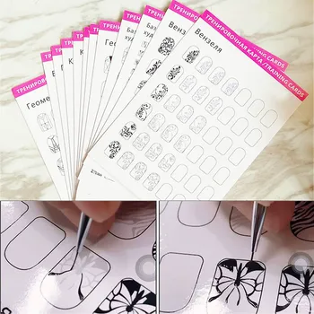 12pcs Nail Art Practice Lines Drawing Painting Template Learning Book Manicure Salon Tools Easy To Clean For Beginner
12pcs Nail Art Practice Lines Drawing Painting Template Learning Book Manicure Salon Tools Easy To Clean For Beginner