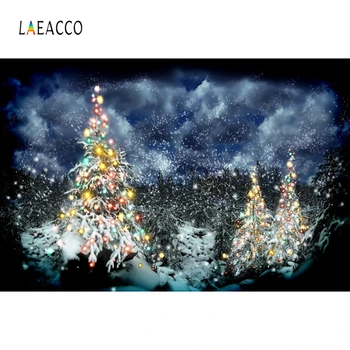 

Laeacco Winter Photophone Clouds Christmas Trees Pines Snow Photography Backdrops Photo Backgrounds New Year Photozone Photocall