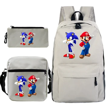 Rucksack 3 Pcs/set Kpop Mochila Sonic Super Mario Backpack School Bags for Teenage Girls Hip Hop Anime Sac A Dos Pencil Case
Rucksack 3 Pcs/set Kpop Mochila Sonic Super Mario Backpack School Bags for Teenage Girls Hip Hop Anime Sac A Dos Pencil Case