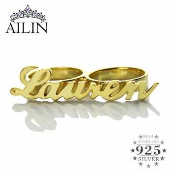 AILIN Personalized Carrie Style 2 Finger Gold Color Name Rings Couples Name Ring Rings for Women Ring Silver 925 Rings for Men
AILIN Personalized Carrie Style 2 Finger Gold Color Name Rings Couples Name Ring Rings for Women Ring Silver 925 Rings for Men
