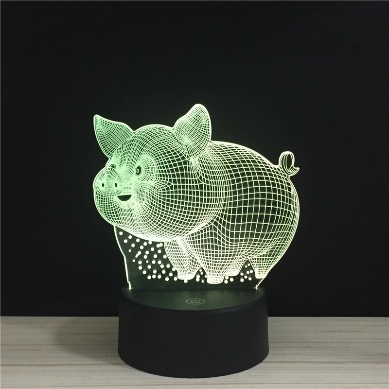 Happy Pig Animal series LED 3D Night light Touch Remote 7 Colors lights Rex Butterfly Rabbit Horse Owl Nights lamps Kids Gift
Happy Pig Animal series LED 3D Night light Touch Remote 7 Colors lights Rex Butterfly Rabbit Horse Owl Nights lamps Kids Gift