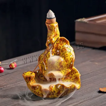 Creative Ceramic Lotus Incense Burner Waterfall Backflow Incense Holder Home Decor Buddhist Aroma Censer + 10pcs Incense Cones 
Creative Ceramic Lotus Incense Burner Waterfall Backflow Incense Holder Home Decor Buddhist Aroma Censer + 10pcs Incense Cones