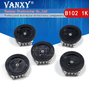 10pcs Double Gear tuning potentiometer B102 1K 5Pin 16*2mm Dial Potentiometer
10pcs Double Gear tuning potentiometer B102 1K 5Pin 16*2mm Dial Potentiometer