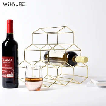 Geometric Iron 6 Bottle Wine Rack Metal Freestanding Kitchen Storage Stand Wine Cabinet Grape Wine Shelf Display Bar beautiful
Geometric Iron 6 Bottle Wine Rack Metal Freestanding Kitchen Storage Stand Wine Cabinet Grape Wine Shelf Display Bar beautiful