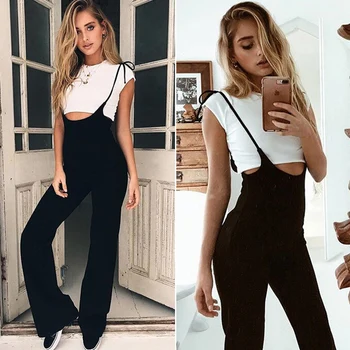 Clubwear Fashion Summer Women Sexy Backless Spaghetti Strap Black Wide Leg Jumpsuit Romper Long Pants
Clubwear Fashion Summer Women Sexy Backless Spaghetti Strap Black Wide Leg Jumpsuit Romper Long Pants