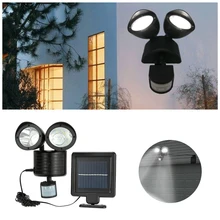 Solar LED Flood Light Motion Sensor 22LED 1200mAh Twin Heads Double Security Lamp with 5m Exter Wire Solar Outdoor Spot Light
Solar LED Flood Light Motion Sensor 22LED 1200mAh Twin Heads Double Security Lamp with 5m Exter Wire Solar Outdoor Spot Light