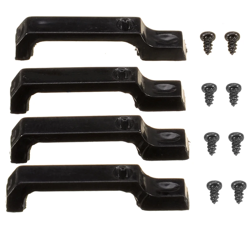 4Pcs/set ABS Plastic Black Door Handles Handle Pull Knob For 1/10 RC Crawler Car Remote Control Accessories