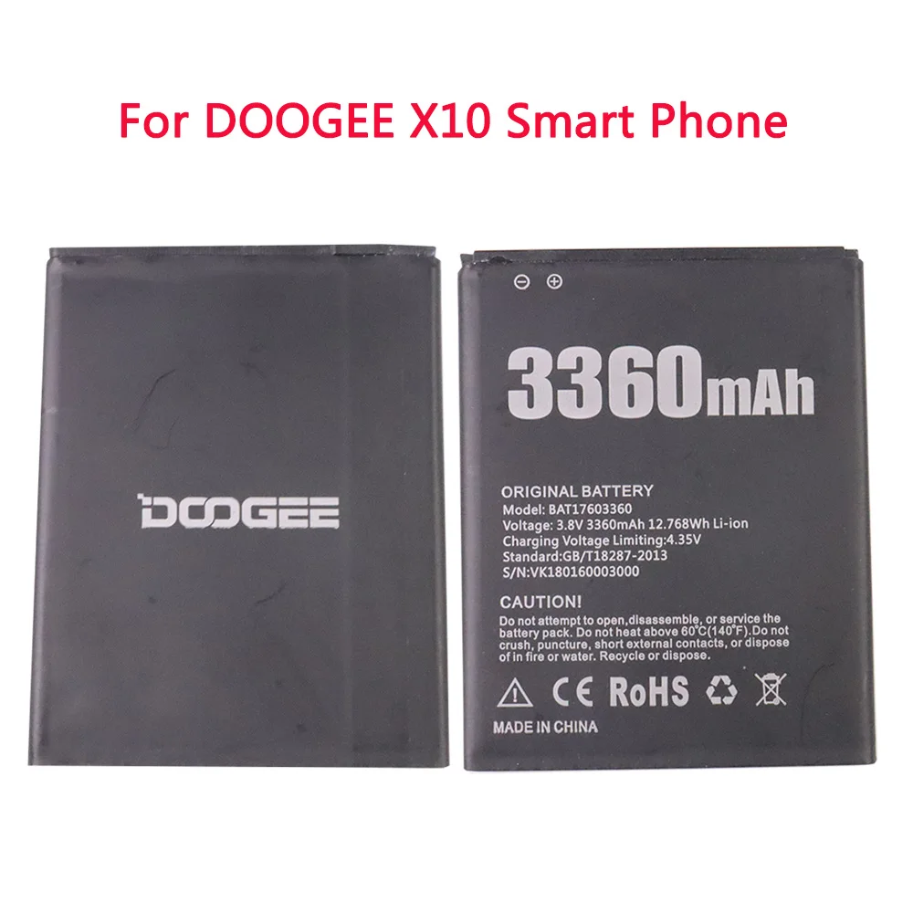100% New Original DOOGEE X10 BAT17603360 Replacement 3360mAh Parts backup battery for DOOGEE X10 Smart Phone
100% New Original DOOGEE X10 BAT17603360 Replacement 3360mAh Parts backup battery for DOOGEE X10 Smart Phone