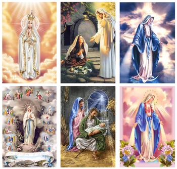 Full Round Drill 5D DIY Diamond Painting Virgin Mary Religious Hand Embroidery Set Picture Of Rhinestones Diamond Mosaic
Full Round Drill 5D DIY Diamond Painting Virgin Mary Religious Hand Embroidery Set Picture Of Rhinestones Diamond Mosaic