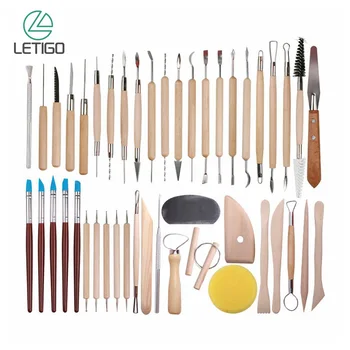 44Pcs DIY Art Clay Pottery Tool set Crafts Clay Sculpting Tool Kit Modeling Clay Tools With Wooden Handle Carving Tools
44Pcs DIY Art Clay Pottery Tool set Crafts Clay Sculpting Tool Kit Modeling Clay Tools With Wooden Handle Carving Tools