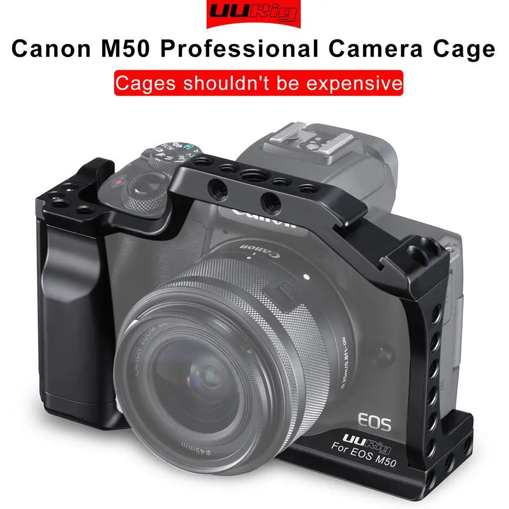 UURig C-M50 Professional DSLR Camera Cage for Canon M50 M5 Arca Quick Release Cage for EOS M50 With Hot Shoe Arri Hole 1/4" 3/8
UURig C-M50 Professional DSLR Camera Cage for Canon M50 M5 Arca Quick Release Cage for EOS M50 With Hot Shoe Arri Hole 1/4" 3/8