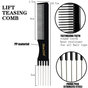 Profesional Hair Styling Comb Salon Lift Teasing Stainless Steel Comb Hairdressing Home DIY Barber Hair Tools
Profesional Hair Styling Comb Salon Lift Teasing Stainless Steel Comb Hairdressing Home DIY Barber Hair Tools
