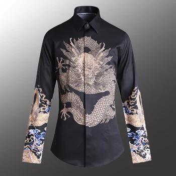 New Black Mens Shirts Luxury China Dragon Printed Long Sleeve Mens Dress Shirts Plus Size 4xl Slim Fit Diamond Man Shirts
New Black Mens Shirts Luxury China Dragon Printed Long Sleeve Mens Dress Shirts Plus Size 4xl Slim Fit Diamond Man Shirts