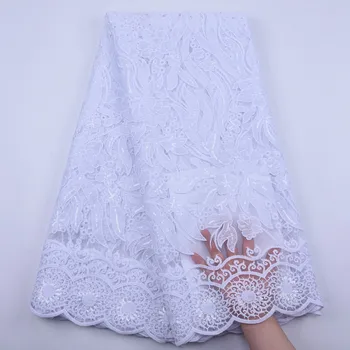 African Sequins Lace Fabric High Quality Embroidery French Net Tulle Lace Fabric For Dress Pure White Nigerian Lace Fabric Y1874
African Sequins Lace Fabric High Quality Embroidery French Net Tulle Lace Fabric For Dress Pure White Nigerian Lace Fabric Y1874