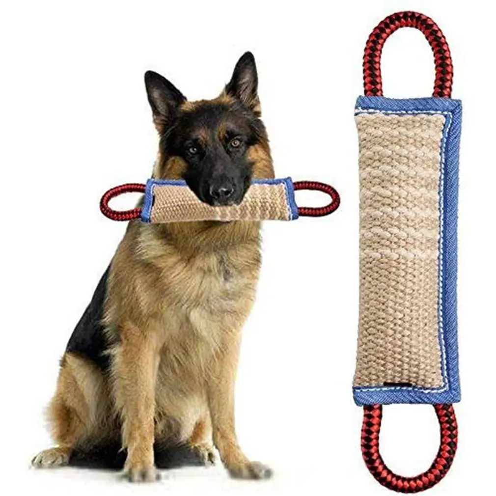 Bite-resistant Linen Dog Training Stick Bite Stick Outdoor Playing Strong Handle Stick Portable Chewing Bite Toy Bite-resistant Linen Dog Training Stick Bite Stick Outdoor Playing Strong Handle Stick Portable Chewing Bite Toy